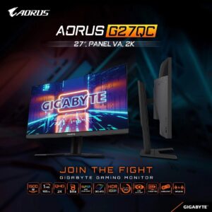 Màn hình Gaming Gigabyte G27QC_A Cong 2K 165Hz Chuyên Game