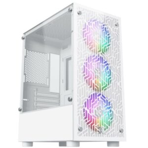 CASE XIGMATEK NYX ARCTIC 3F - GAMING M-ATX KÈM 3 FAN XIGMATEK X22F (MÀU TRẮNG)